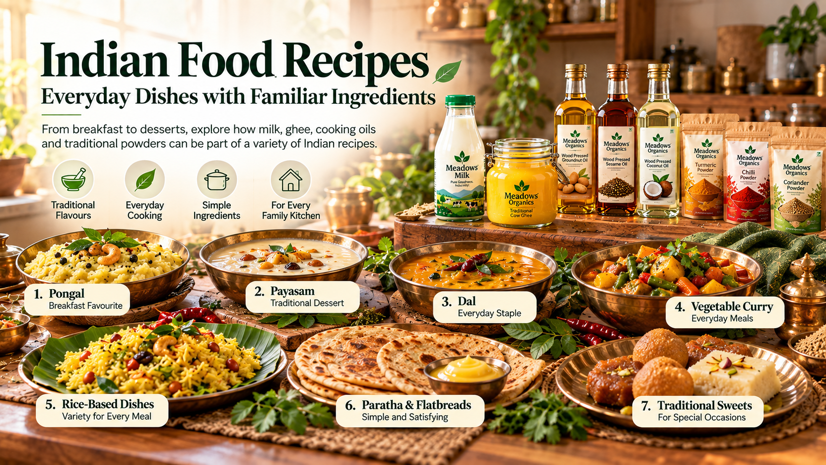 7 Everyday Indian Foods You Can Prepare with Milk, Ghee, Oils and Traditional Powders